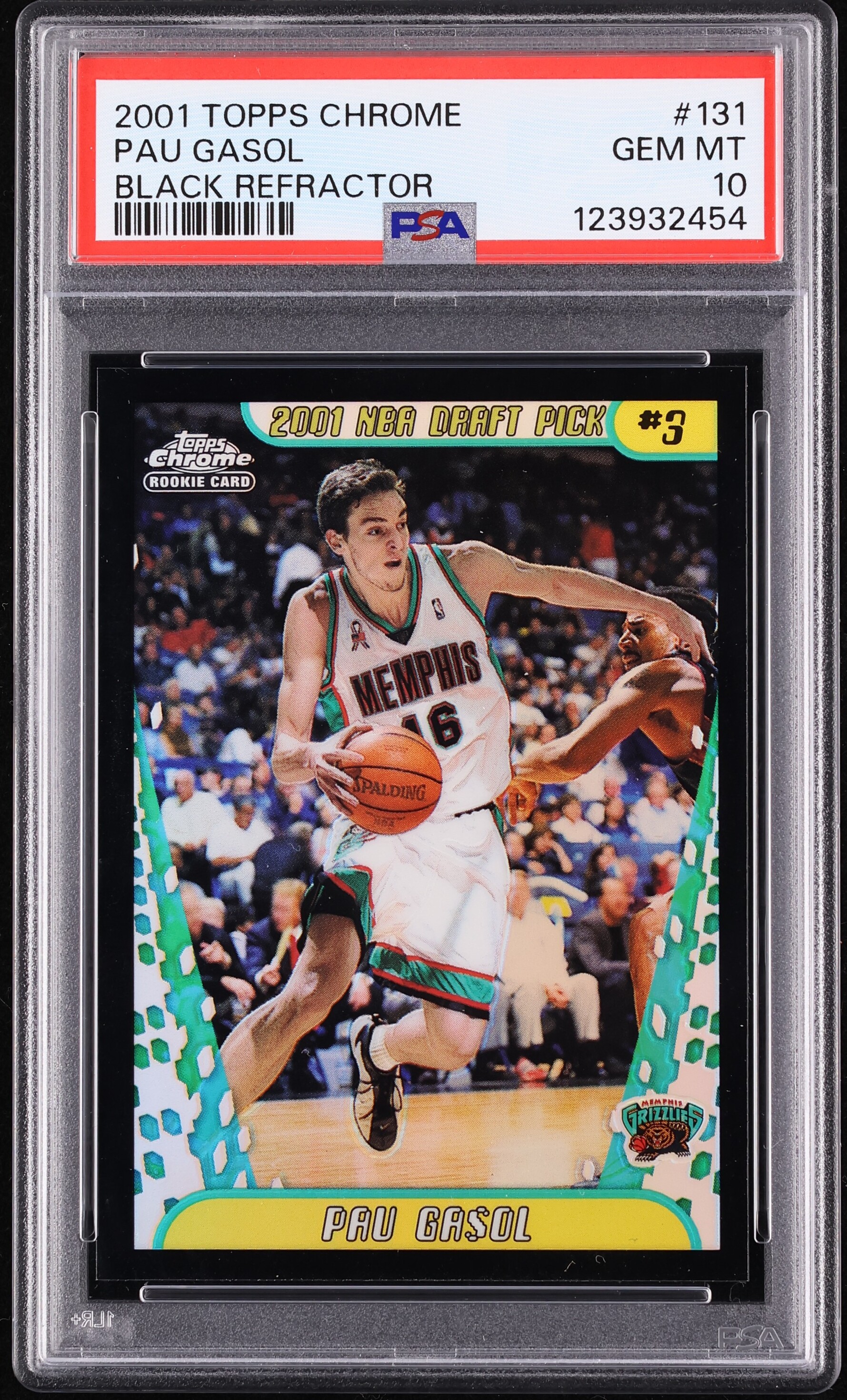 Pau Gasol 2002-2003 Topps Pristine N0.23 Refractor Gold #63/99