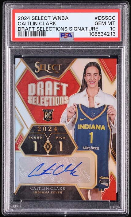 2024 Select WNBA Draft Selections Caitlin Clark ROOKIE AUTO #DSS-CC PSA 10 GEM