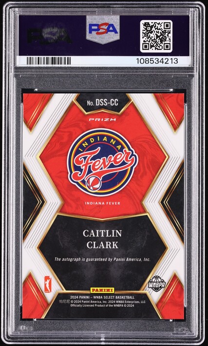 2024 Select WNBA Draft Selections Caitlin Clark ROOKIE AUTO #DSS-CC PSA 10 GEM