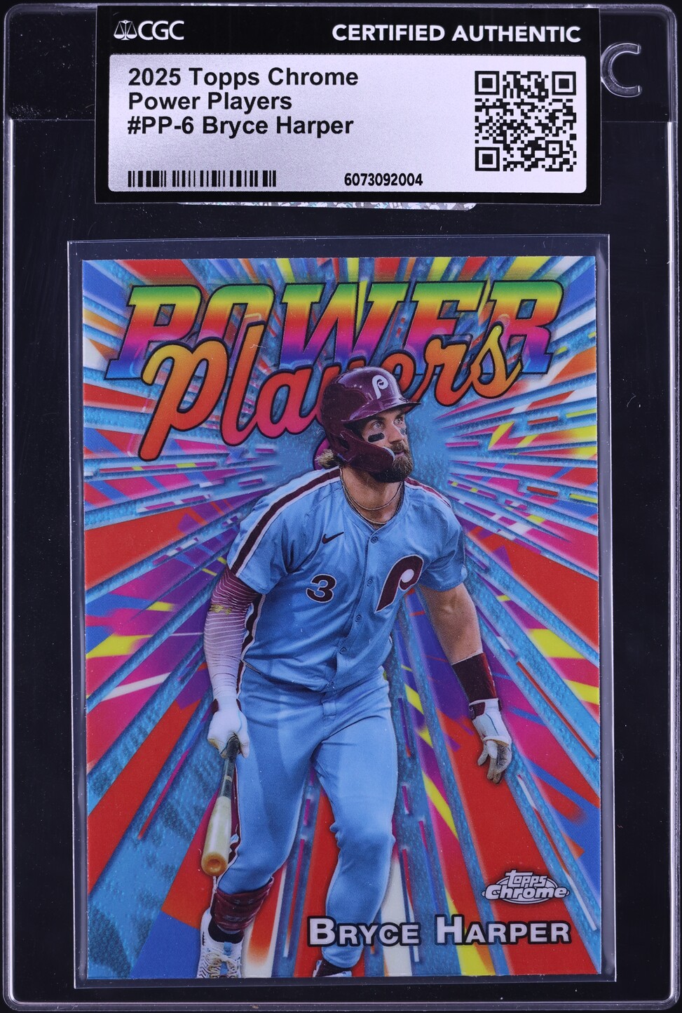 2025 Topps Chrome Power Players Bryce Harper #PP-6 CGC AUTH