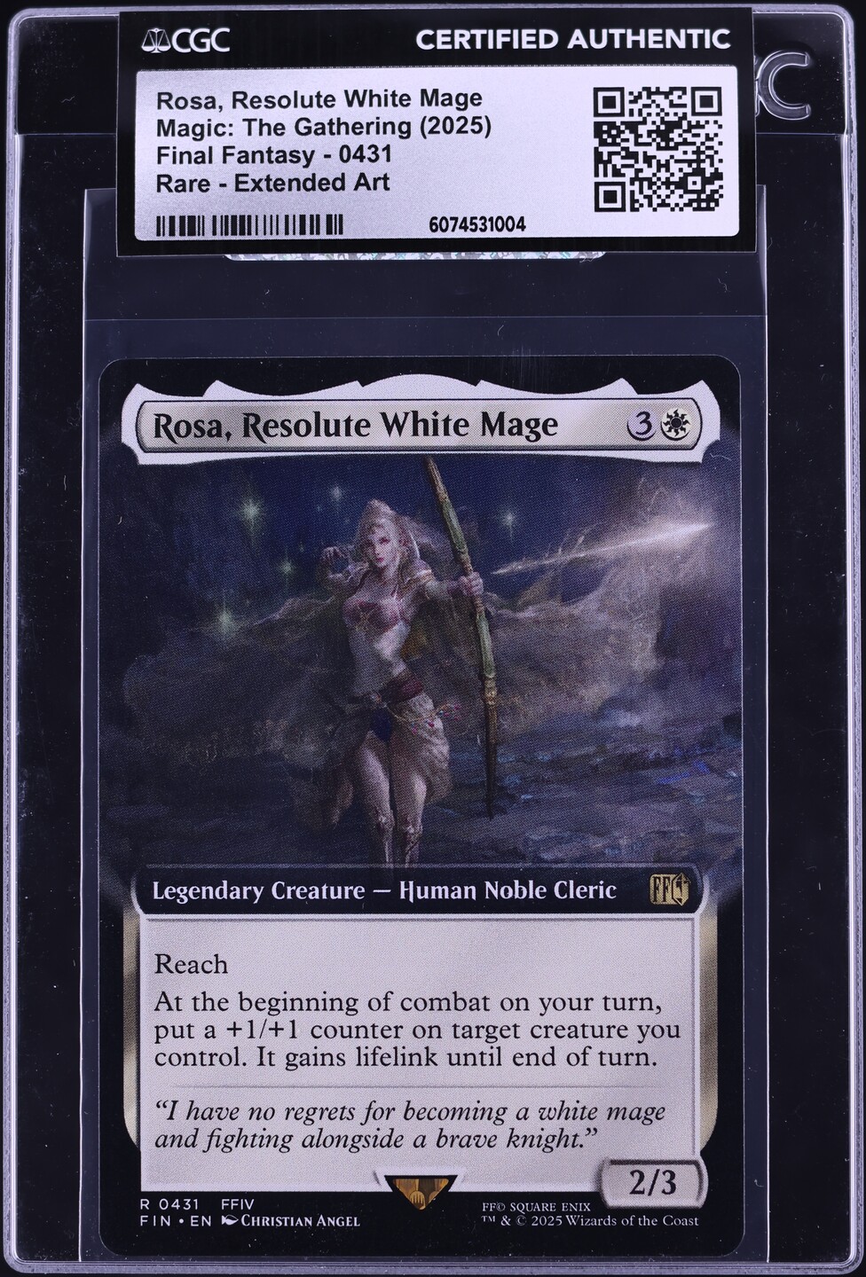2025 Magic The Gathering MTG Final Fantasy Extended Art Rosa White Mage CGC  AUTH on Fanatics Collect