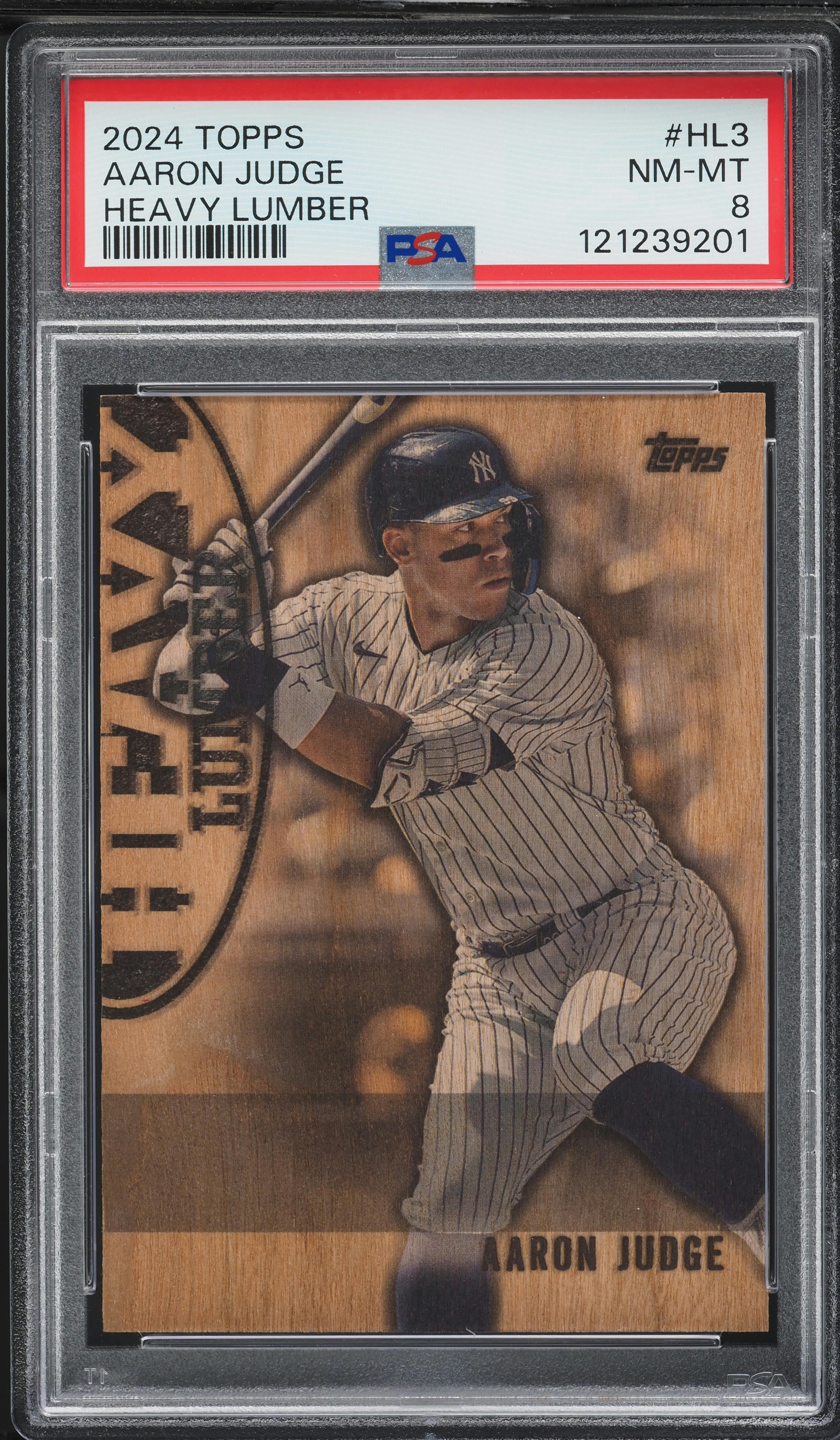2024 Topps Heavy Lumber Aaron Judge #HL3 PSA 8 NM-MT on Fanatics 