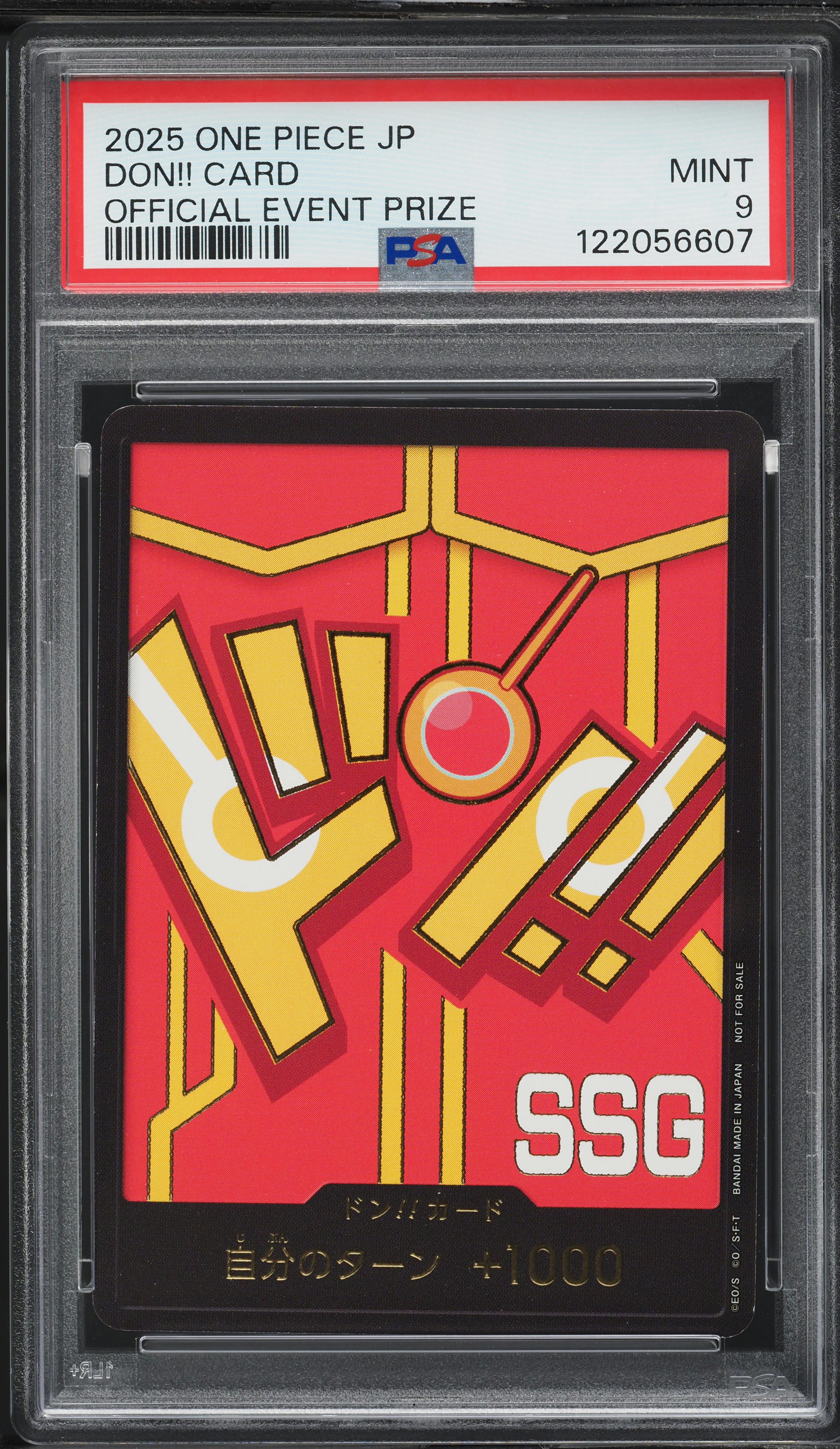 2025 One Piece Japanese Promos Official Event Prize Don!! Card PSA