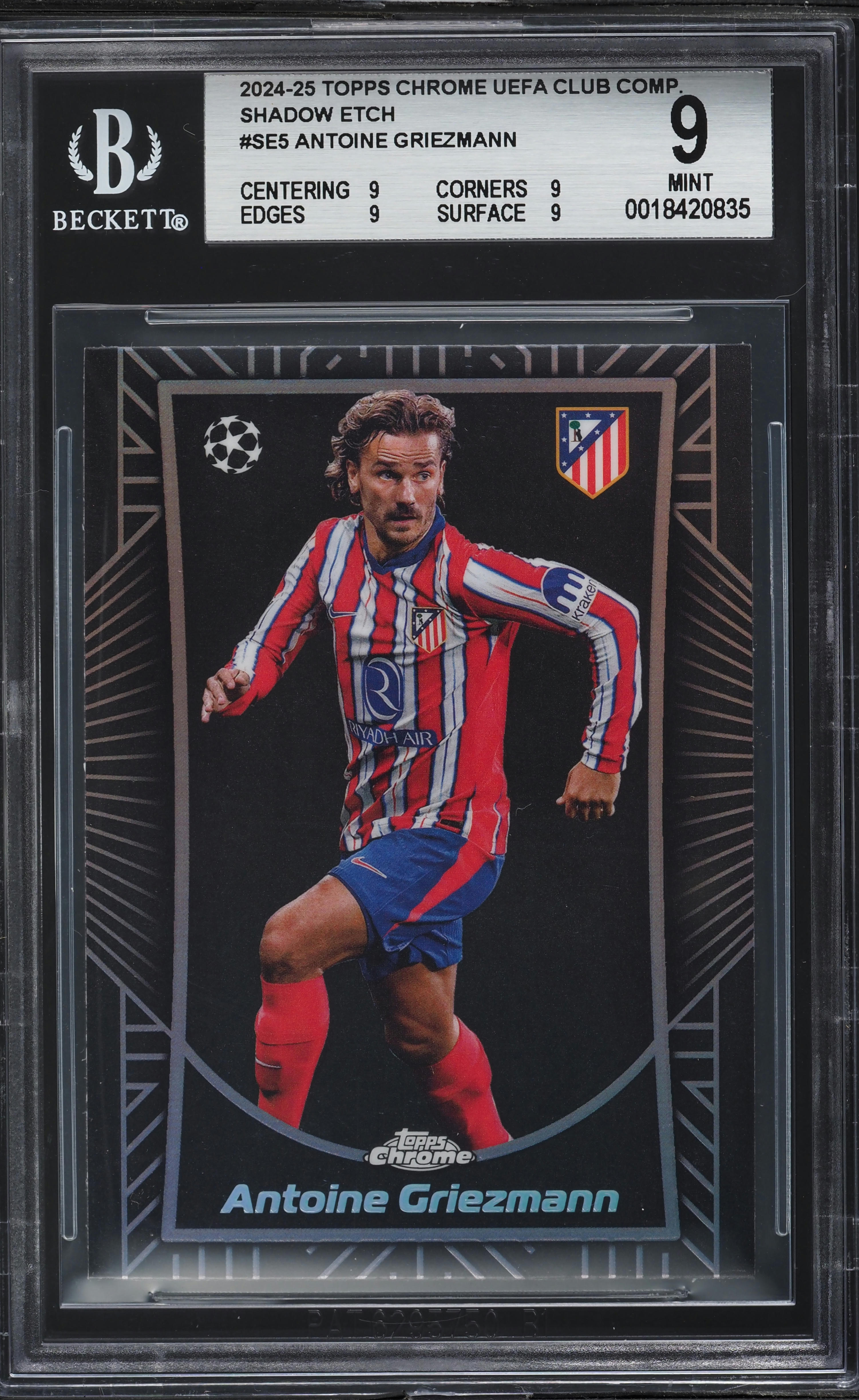 2024 Topps Chrome UEFA Competitions Shadow Etch Antoine 2024 Topps Chrome UEFA Competitions Shadow Etch Antoine