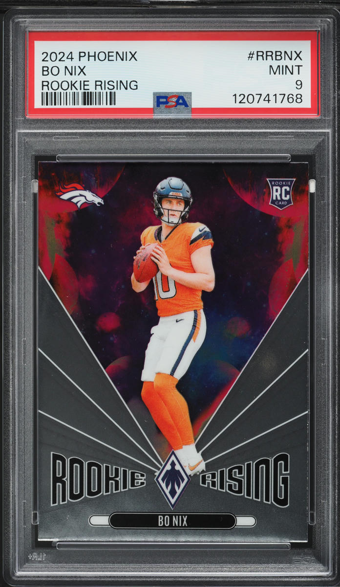 2024 Panini Phoenix Rising Bo Nix ROOKIE #RRBNX PSA 9 MINT