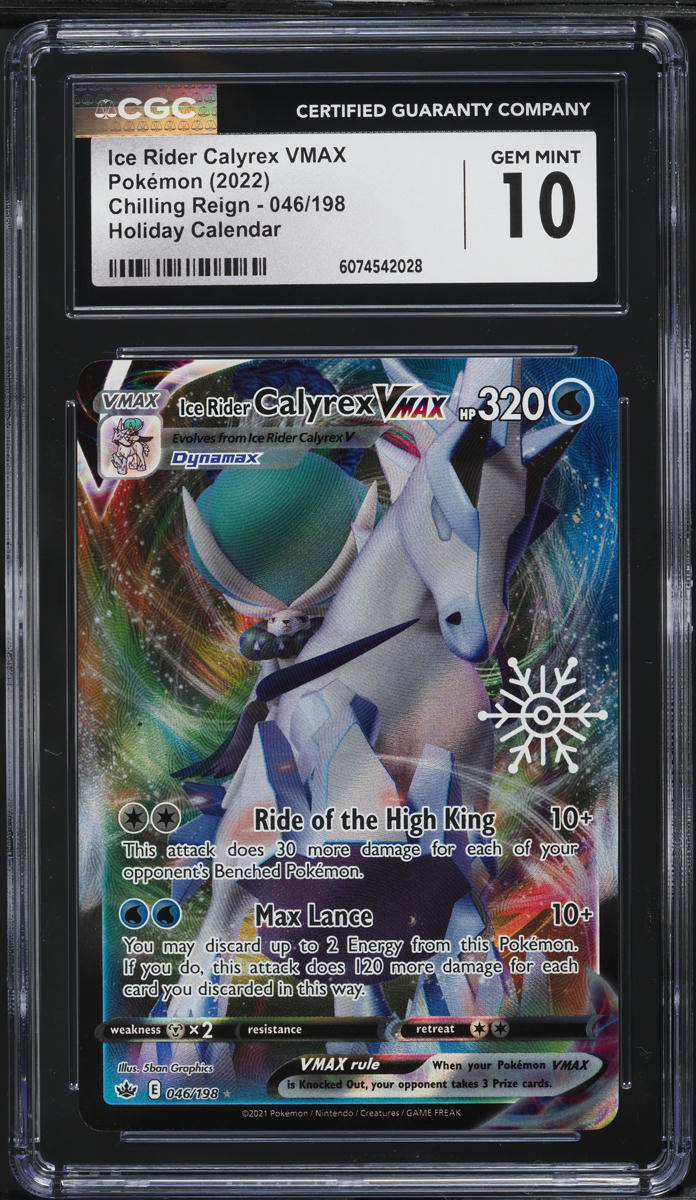 ice rider calyrex vmax pokemon card value Ice Rider Calyrex VMAX Pokemon Astral Radiance Full Art #TG15 PSA 10