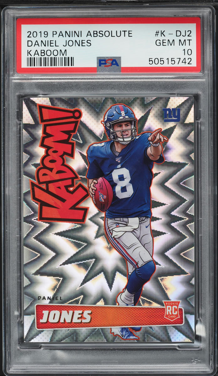 2019 Absolute Kaboom! Daniel Jones ROOKIE #K-DJ2 PSA 10 GEM MINT 2019 Absolute Kaboom! Daniel Jones ROOKIE #K-DJ2 PSA 10 GEM MINT