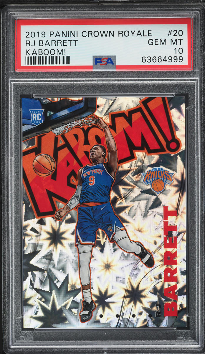 2019 Crown Royale Kaboom! RJ Barrett ROOKIE #20 PSA 10 GEM MINT