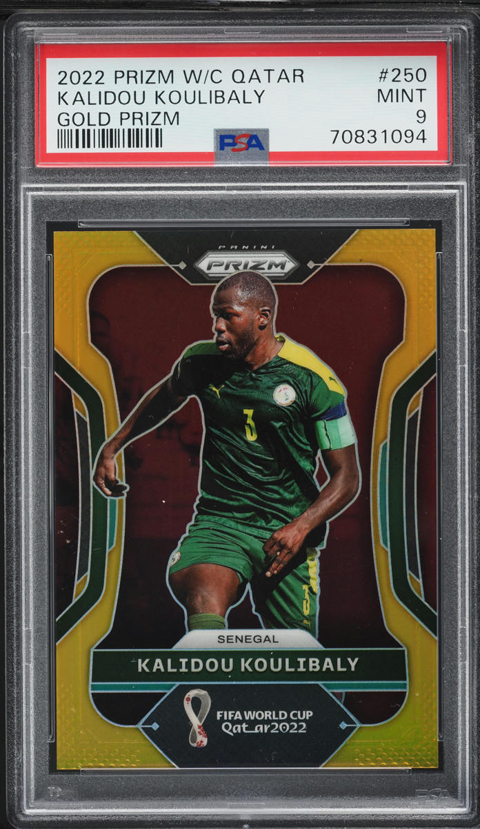 2022 Panini Prizm World Cup Qatar Gold Kalidou Koulibaly /10 #250