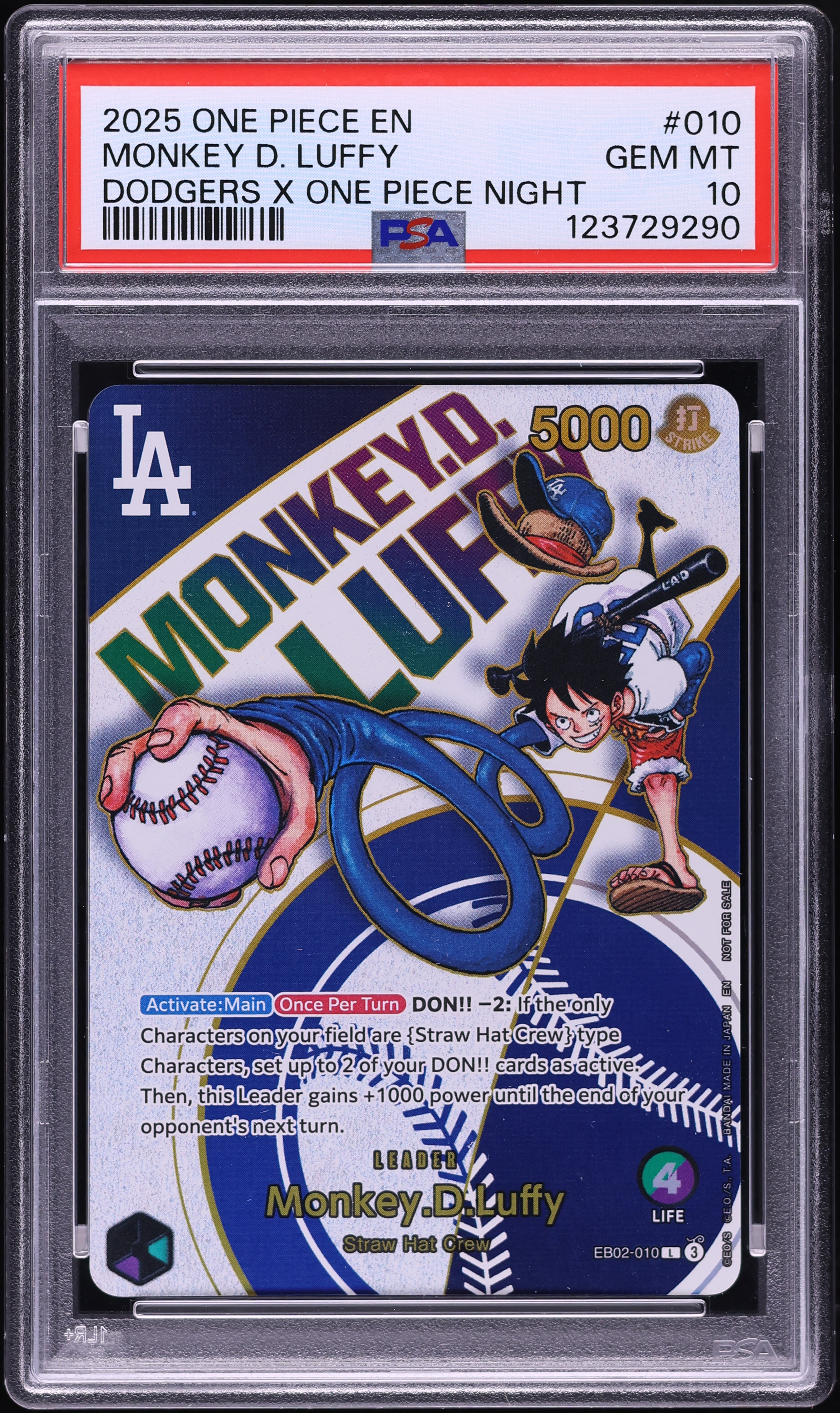 【PSA10】ドジャースルフィMonkey D. Luffy Dodgers v1436201_20250822063603943M_1.jpg