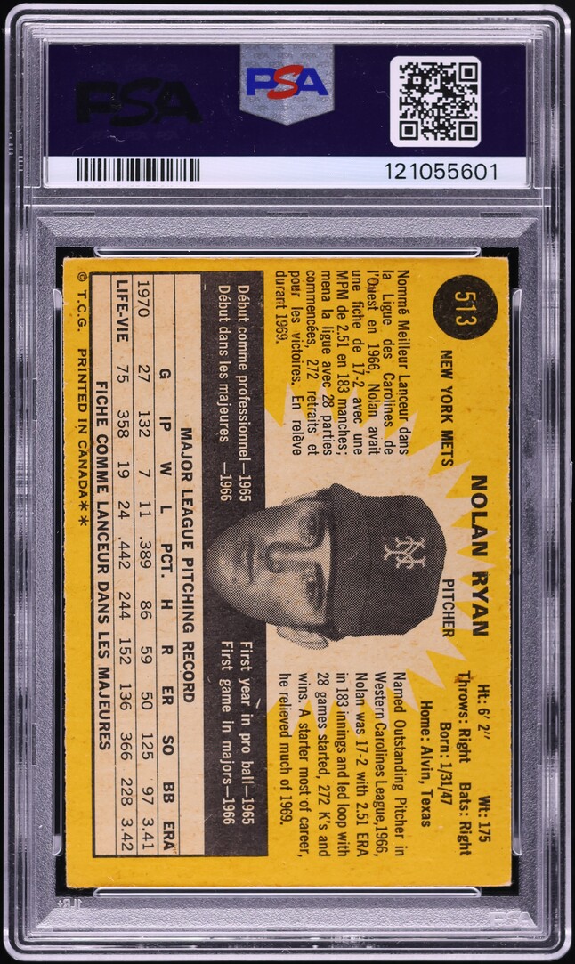 1971 O-Pee-Chee Nolan Ryan #513 PSA 4 VGEX