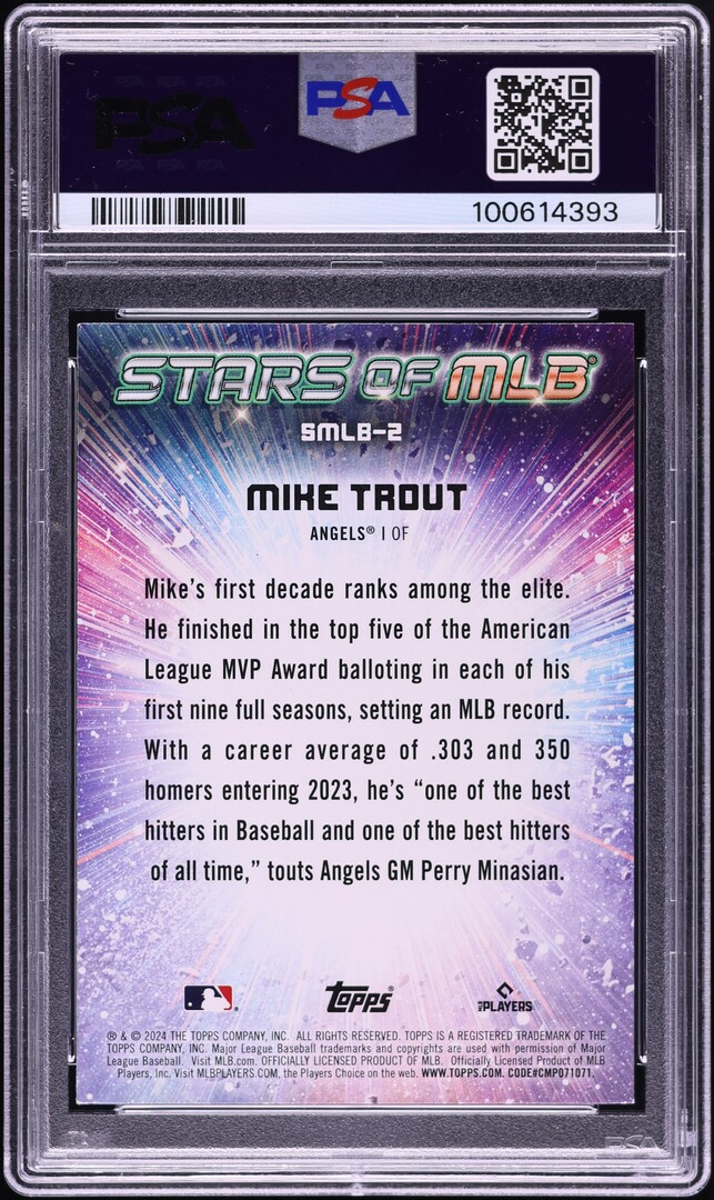 2024 Topps Stars Of MLB Mike Trout #SMLB-2 PSA 7 NRMT