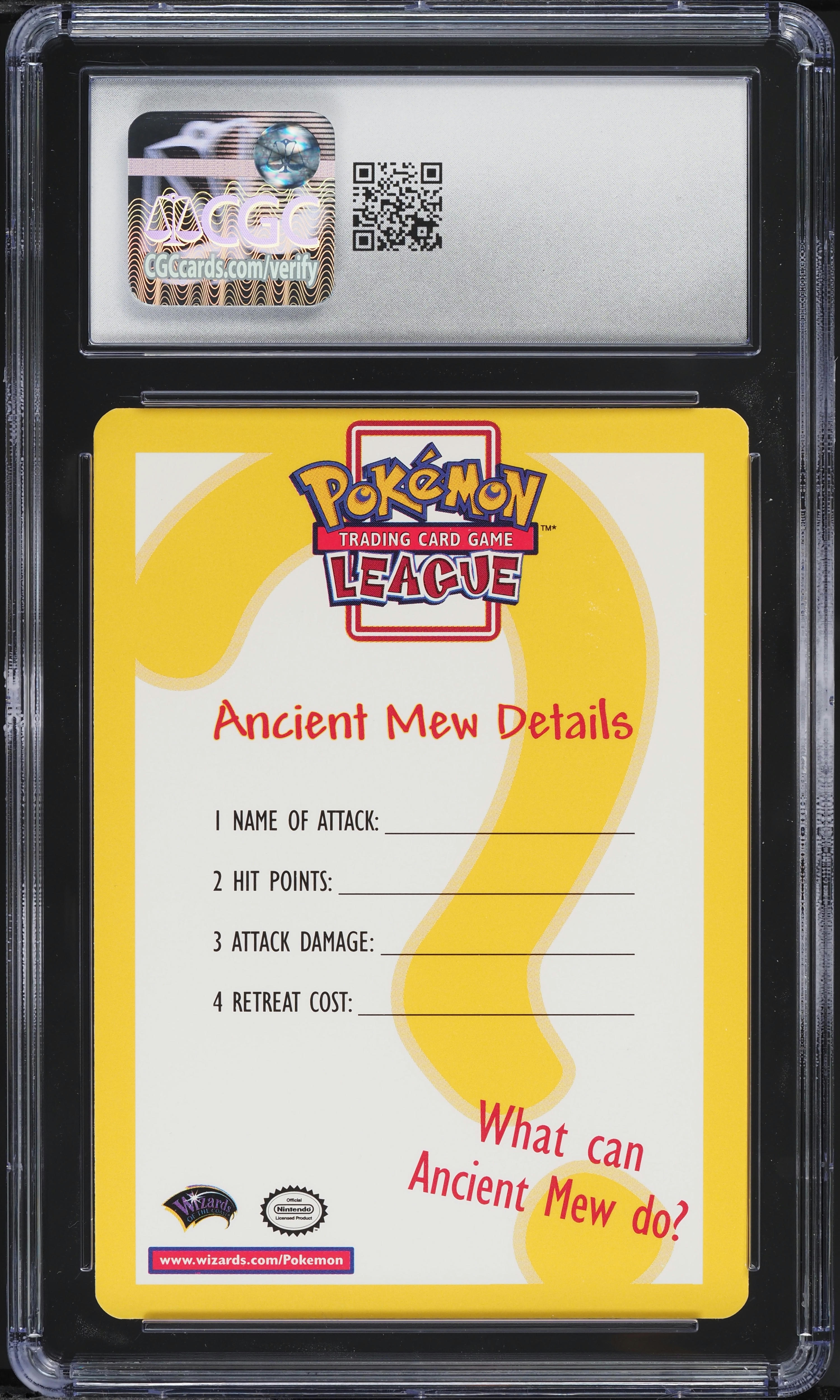 2000 Pokemon Insert Card Ancient Mew CGC 6.5 EXMT+ on Fanatics Collect