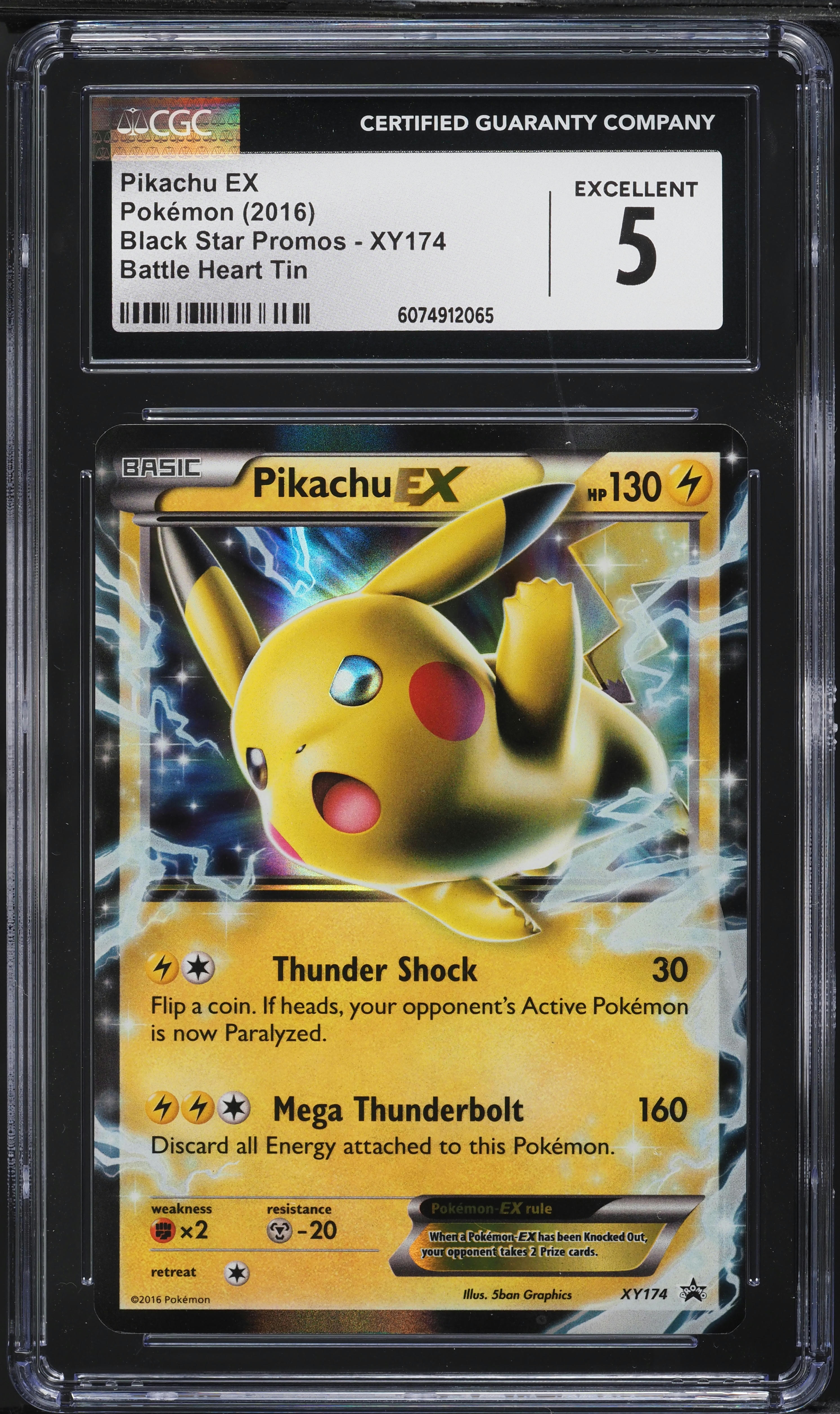 2016 Pokemon XY Black Star Promos Battle Heart Tin Pikachu EX