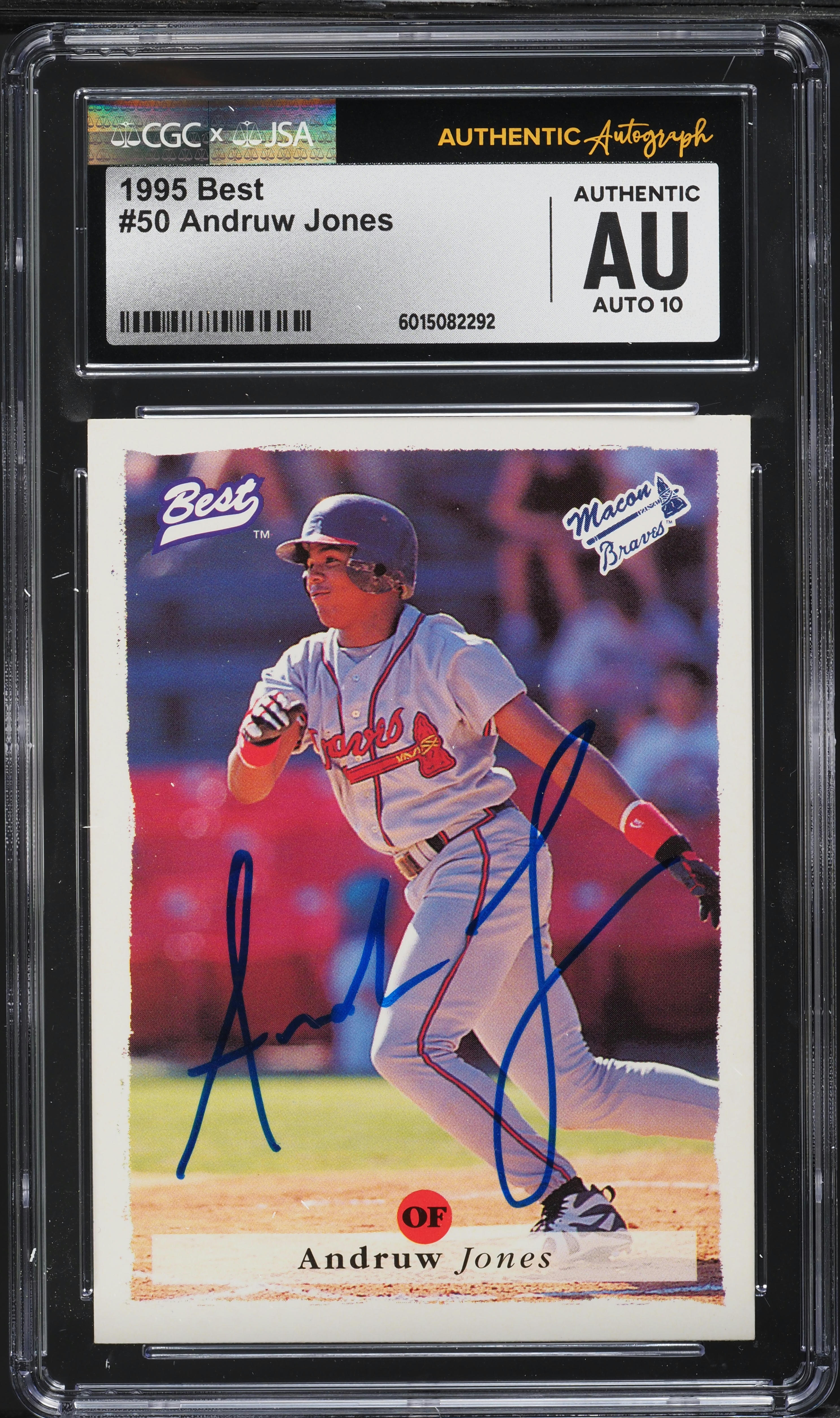 1995 Best Andruw Jones ROOKIE AUTO #50 JSA CGC AUTH on Fanatics 
