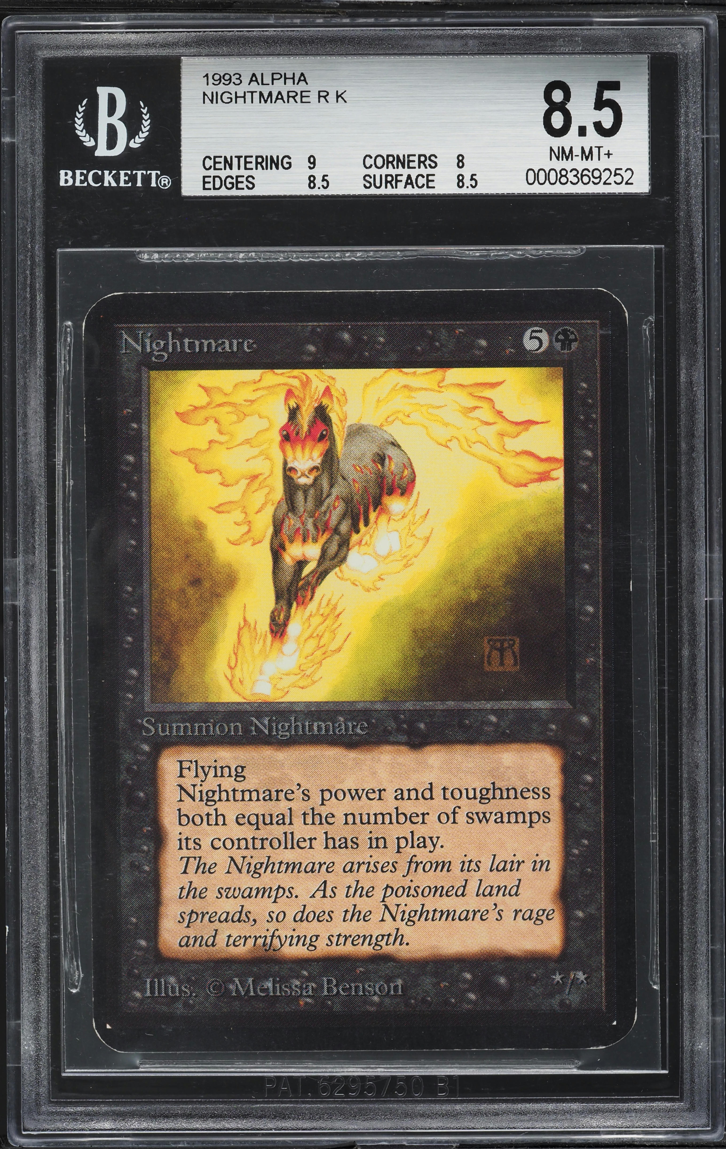 1993 Magic The Gathering MTG Alpha Nightmare BGS 8.5 NM-MT+ on