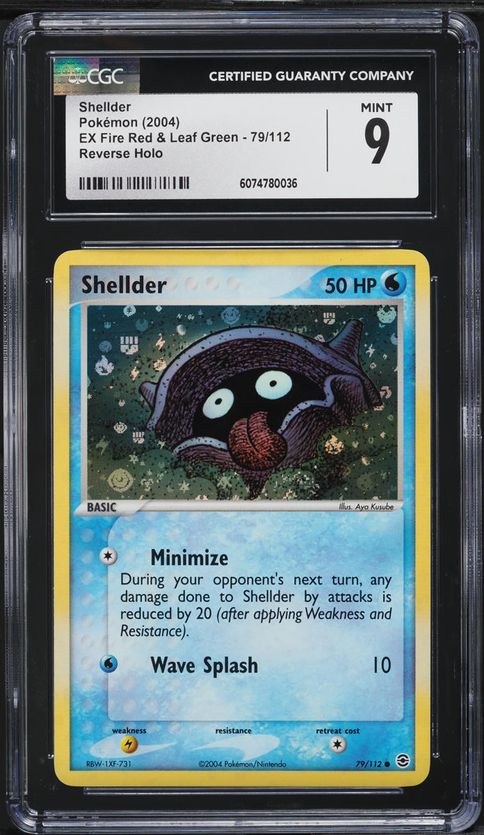 2004 Pokemon EX Fire Red & Leaf Green Reverse Holo Shellder #79 CGC 9 MINT