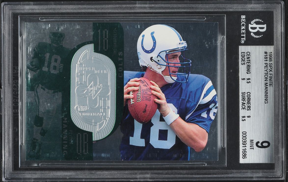 1998 SPx Finite Peyton Manning ROOKIE /1998 #181 BGS 9 MINT