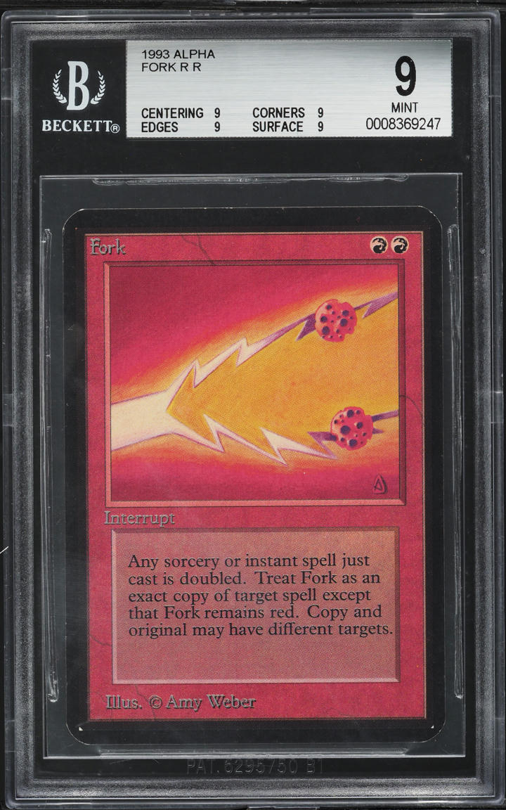 1993 Magic The Gathering MTG Alpha Fork BGS 9 MINT