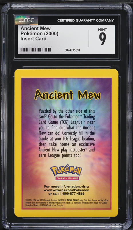 c*可様 2000年　ポケモンカード　Ancient Mew GEM MT PS 2000 Pokemon Insert Card Ancient Mew CGC 9 MINT on Fanatics Collect