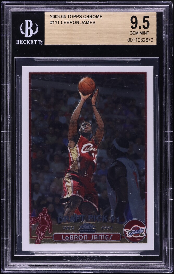 2003 Topps Chrome LeBron James ROOKIE #111 BGS 9.5 GEM MINT