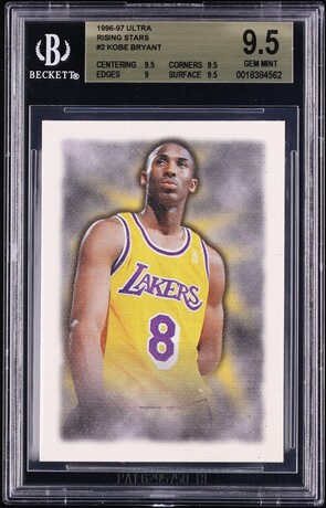 1996 Ultra Rising Stars Kobe Bryant ROOKIE #2 BGS 9.5 GEM MINT on