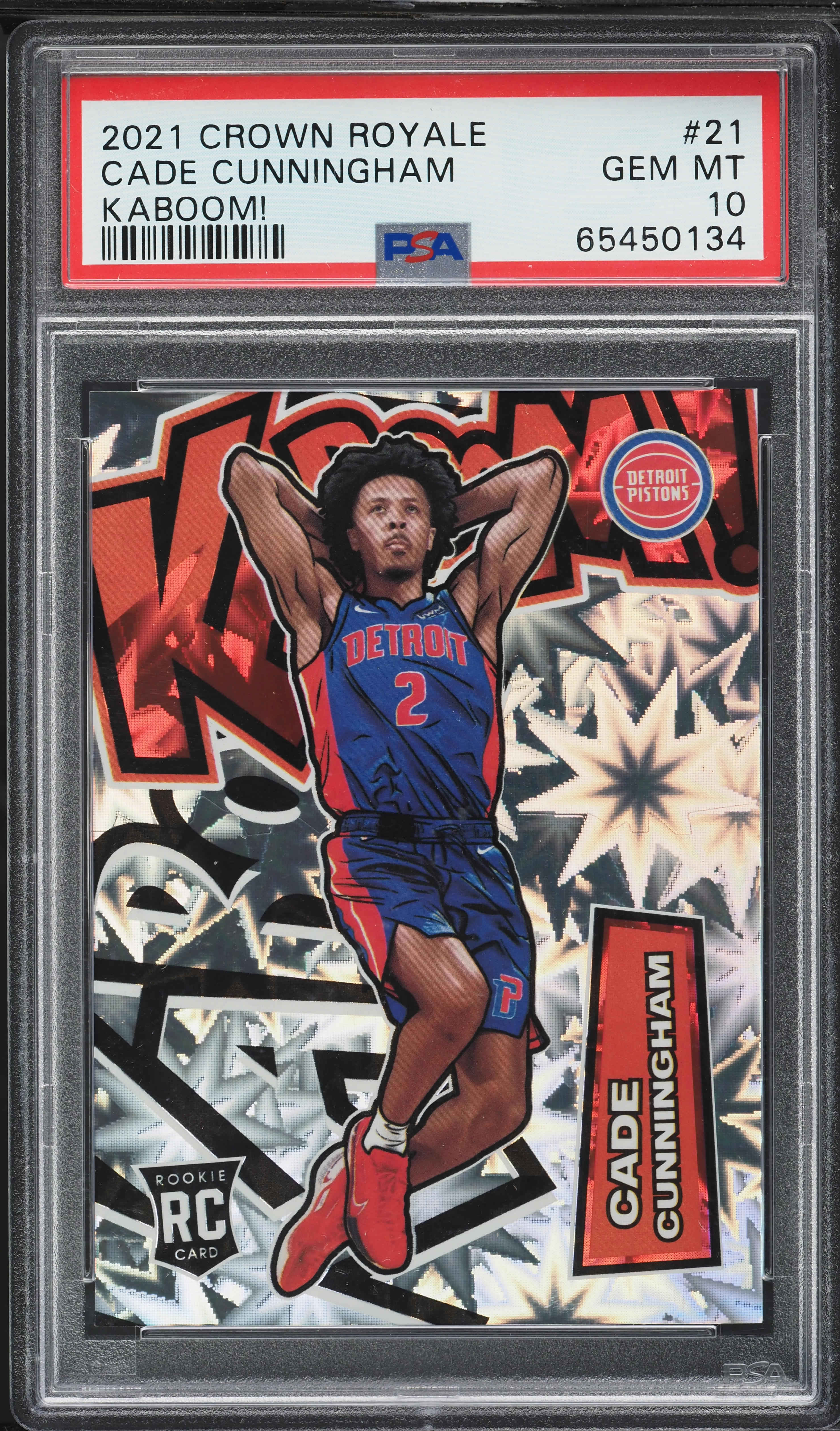 2021 Crown Royale Kaboom! Cade Cunningham ROOKIE #21 PSA 10 GEM