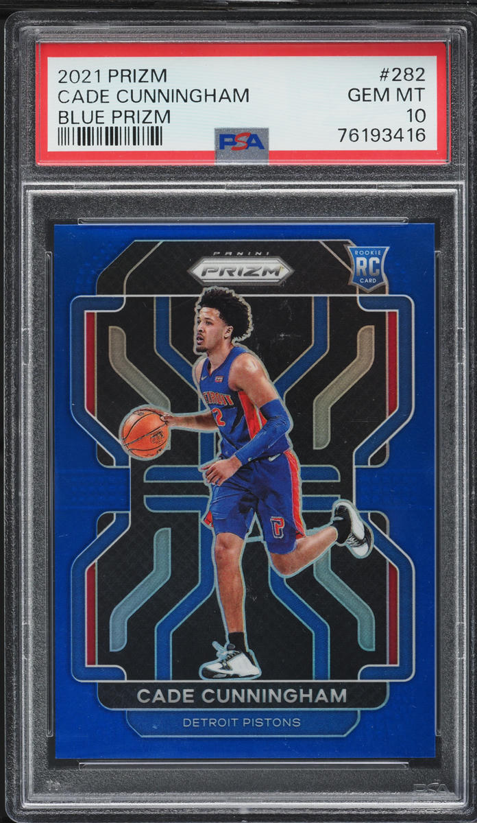 2021 Panini Prizm Blue Cade Cunningham ROOKIE /199 #282 PSA 10 GEM MINT