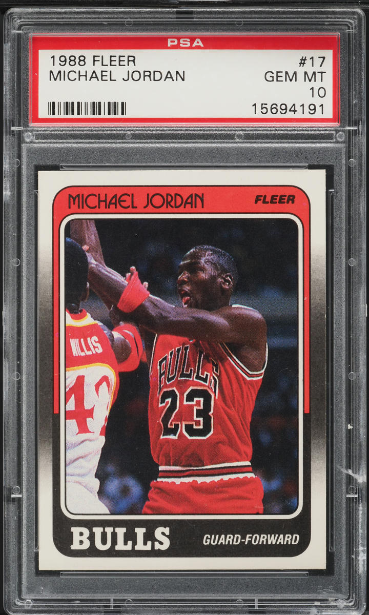1988 Fleer Basketball Michael Jordan #17 PSA 10 GEM MINT