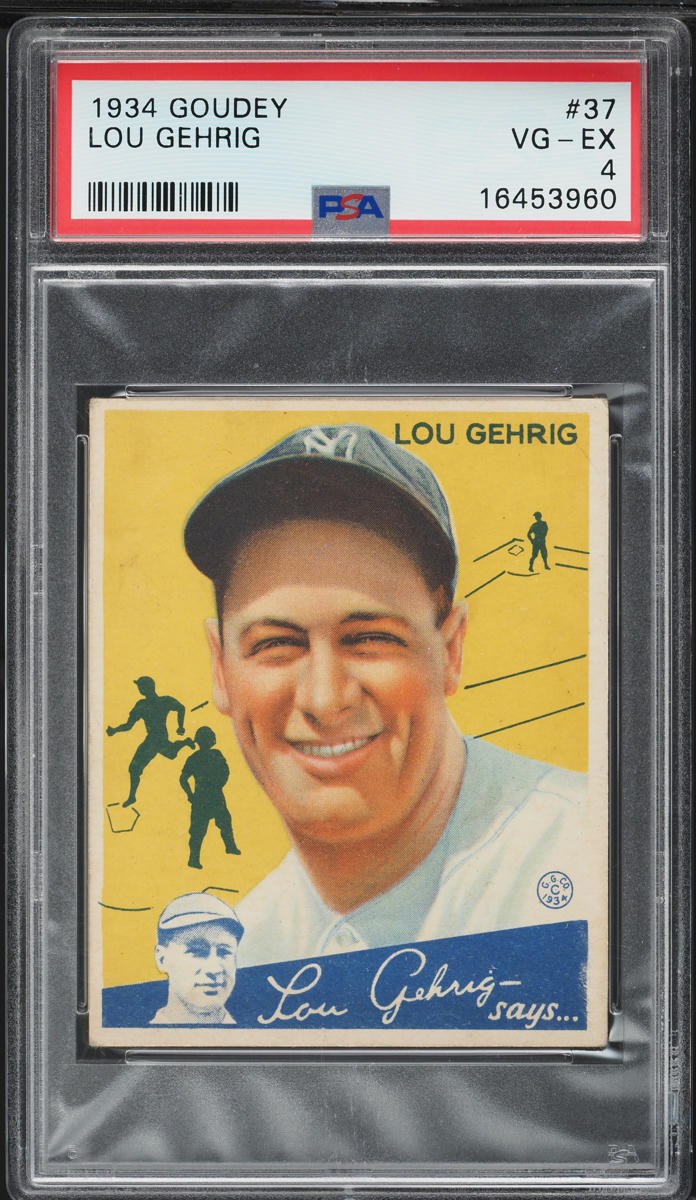 1934 Goudey Lou Gehrig #37 PSA 4 VGEX
