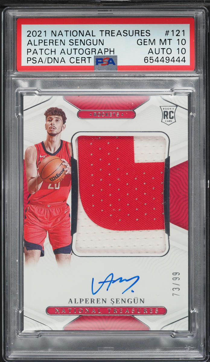 2021 National Treasures Alperen Sengun ROOKIE PATCH AUTO DNA 10