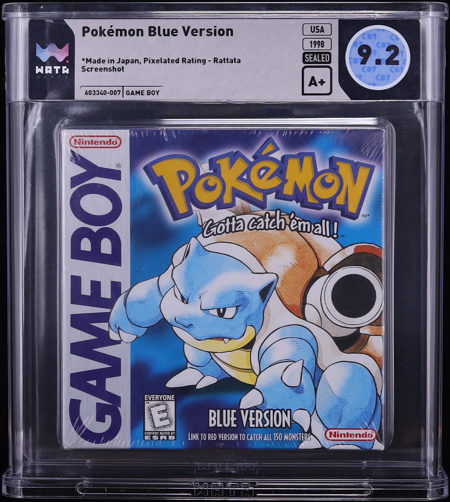 Pokémon Bleue Game Boy - Authentique, Pile Neuve, Jouable Sur GBC/GBA