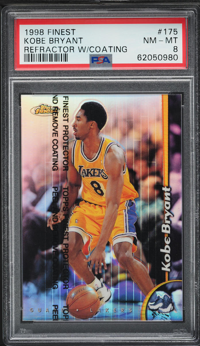 1998 Finest Refractor w/ Coating Kobe Bryant #175 PSA 8 NM-MT