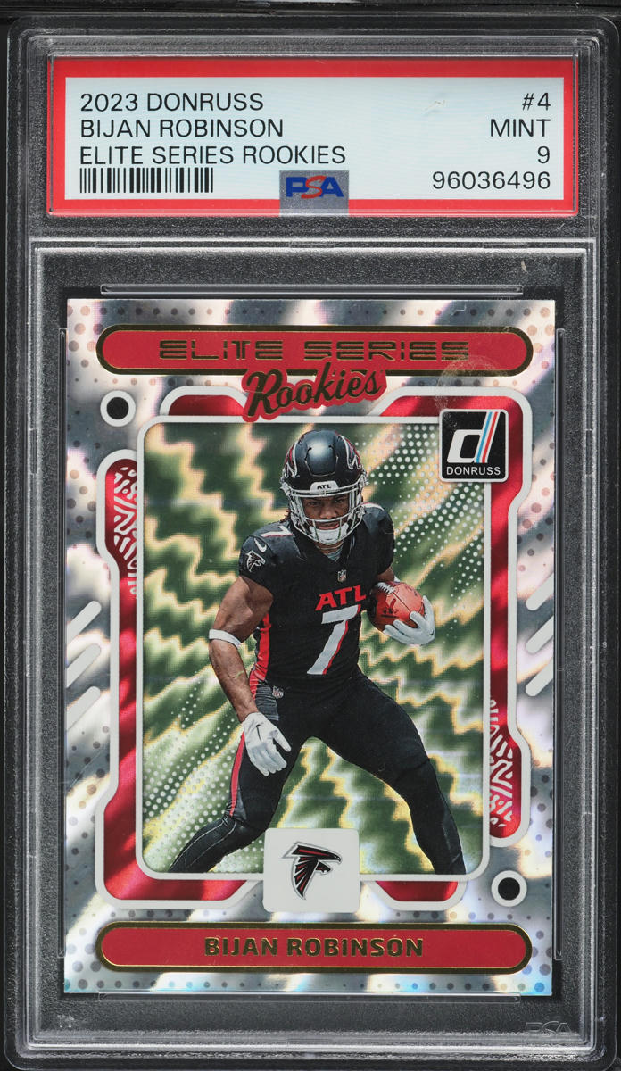 2023 Donruss Elite Series Bijan Robinson ROOKIE #4 PSA 9 MINT