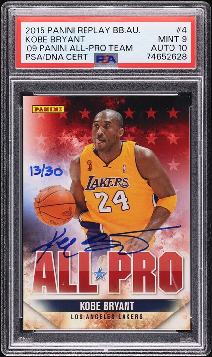 2015 Panini Replay Buyback '09 All-Pro Team Kobe Bryant AUTO DNA