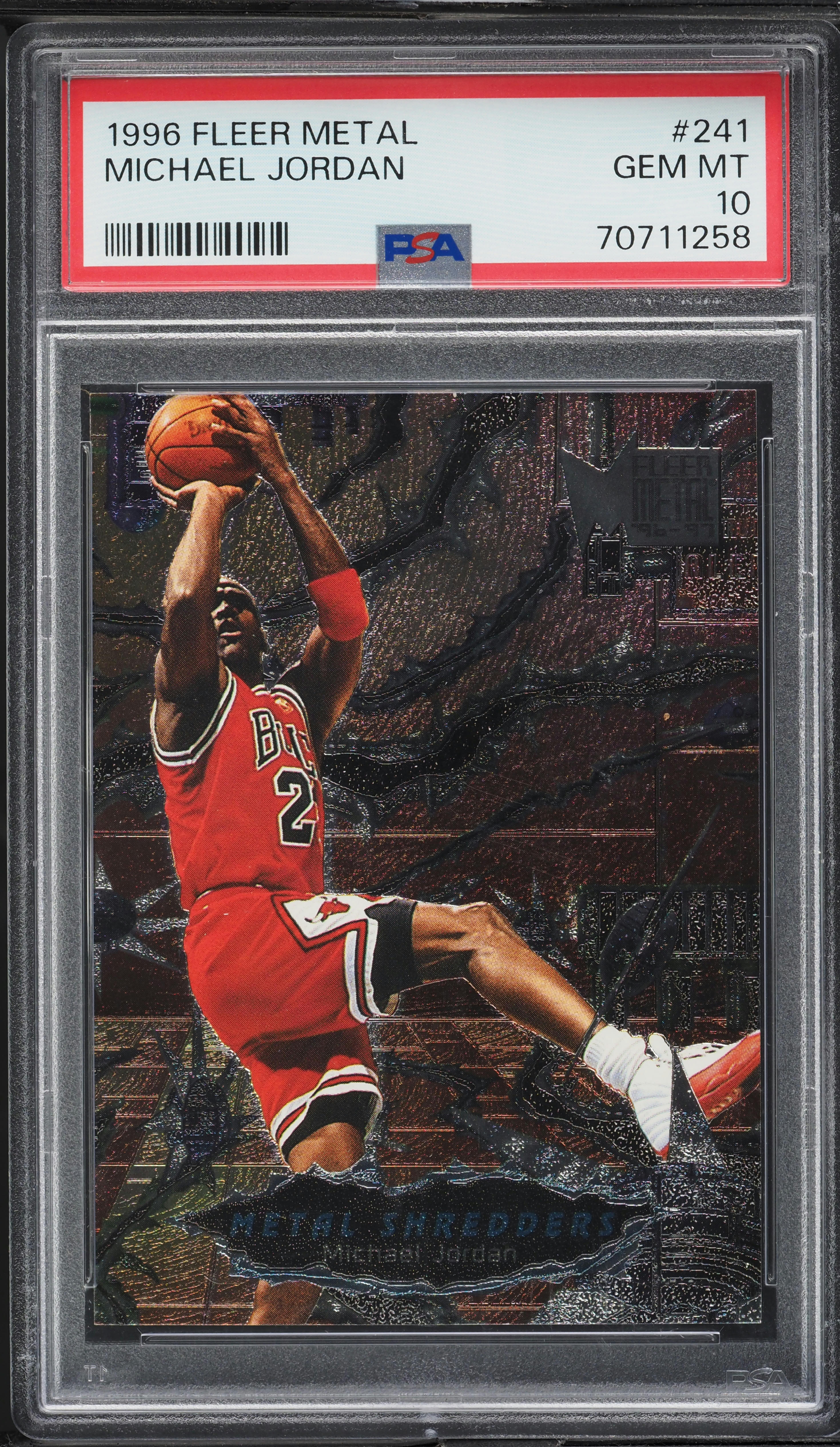 1996 Metal Basketball Michael Jordan #241 PSA 10 GEM MINT on