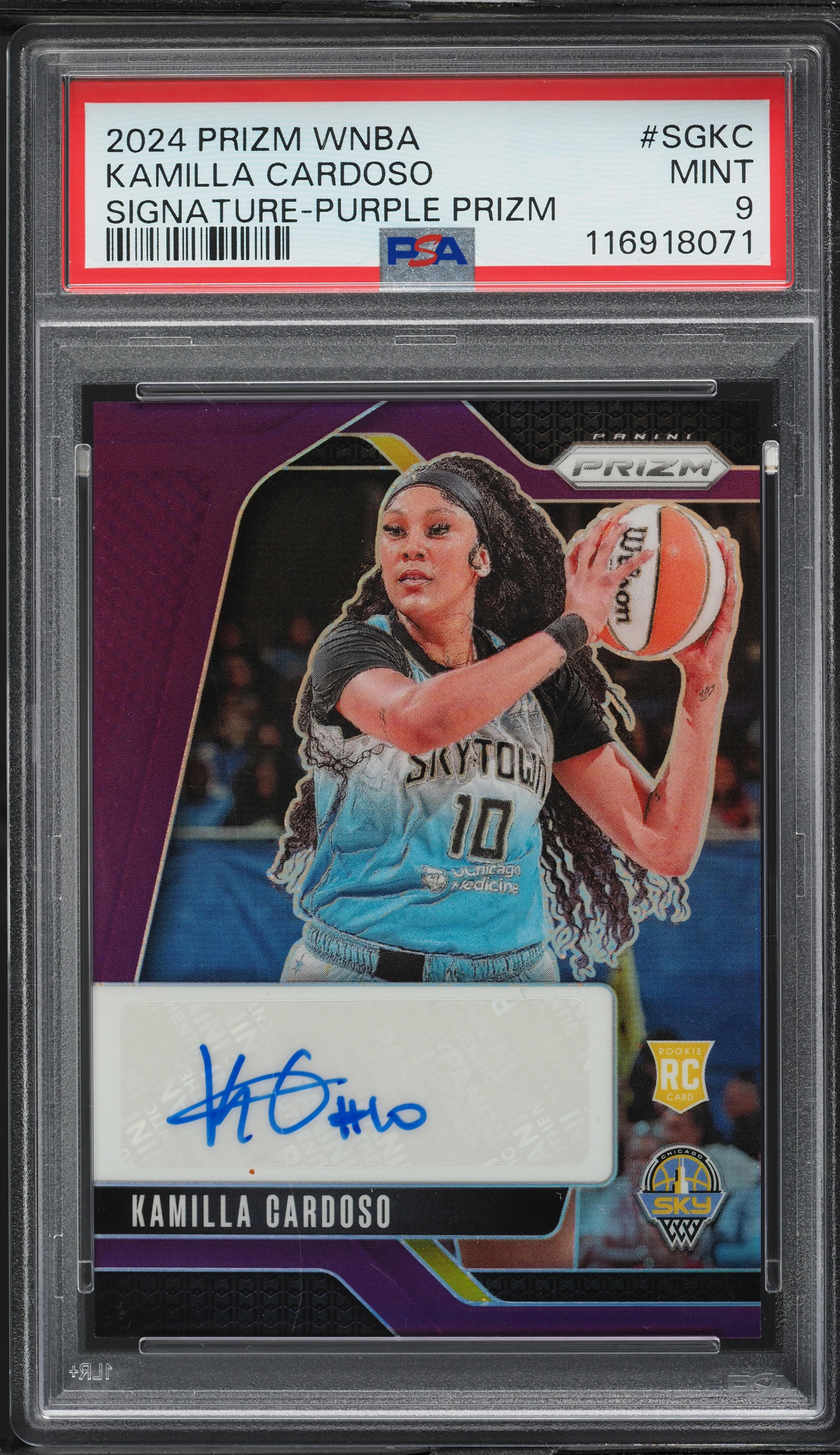 2024 Panini Prizm WNBA Signatures Purple Kamilla Cardoso ROOKIE