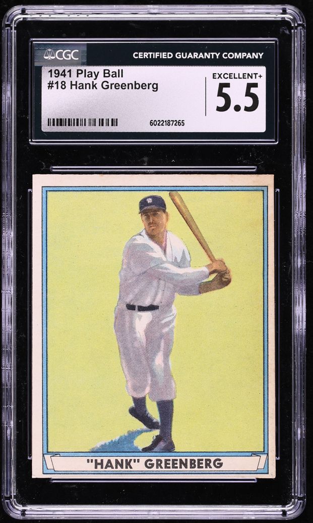 1941 Play Ball Hank Greenberg #18 CGC 5.5 EX+