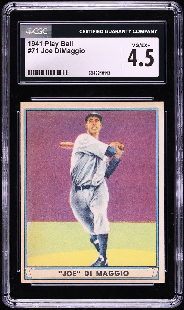 1941 Play Ball Joe DiMaggio #71 CGC 4.5 VGEX+