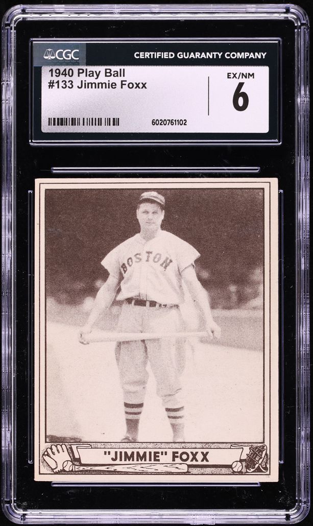 1940 Play Ball Jimmie Foxx #133 CGC 6 EXMT