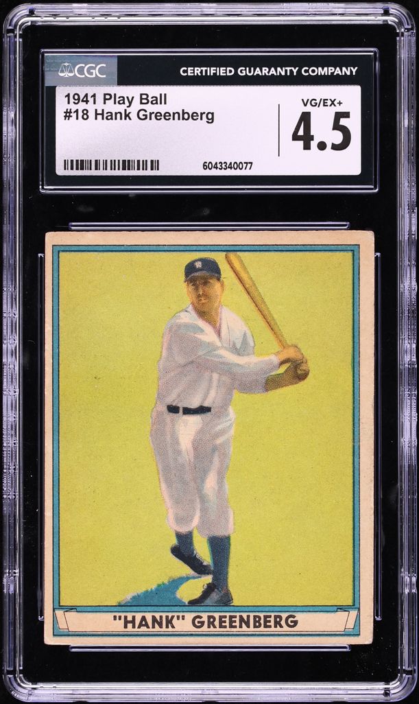 1941 Play Ball Hank Greenberg #18 CGC 4.5 VGEX+