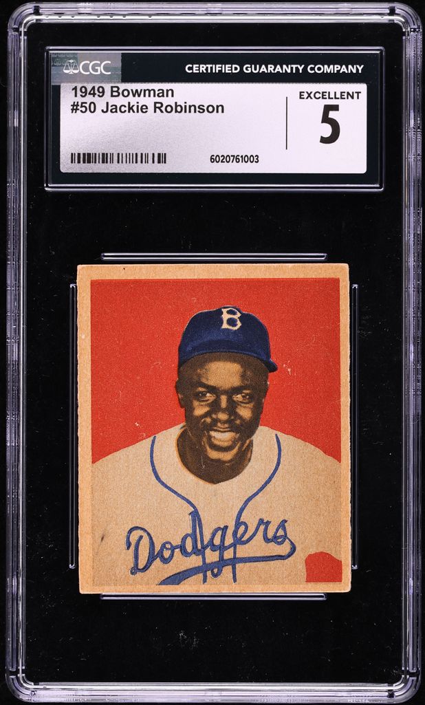 1949 Bowman Jackie Robinson ROOKIE #50 CGC 5 EX