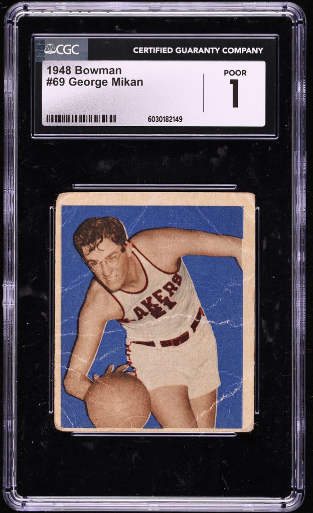 1948 Bowman Basketball George Mikan ROOKIE #69 CGC 1 PR