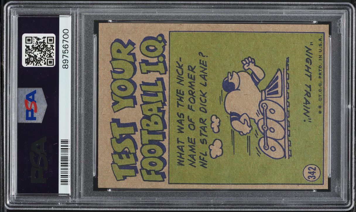 1972 Topps Football Larry Brown IN ACTION #342 PSA 5 EX