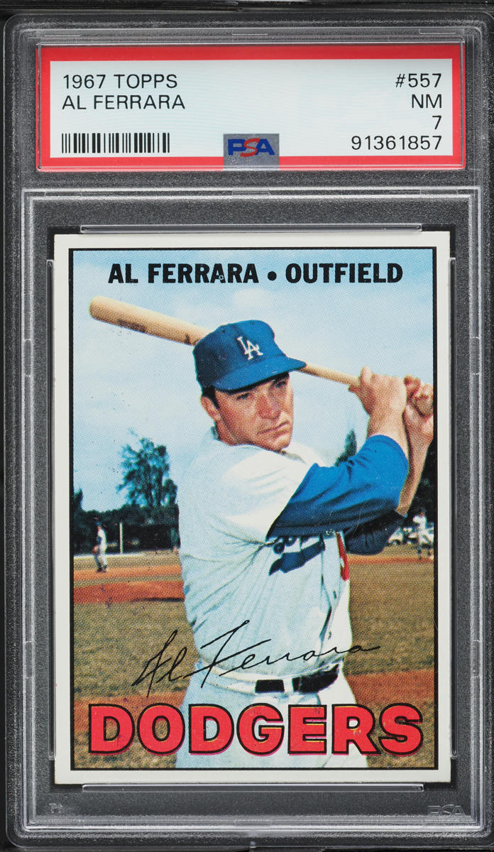 1967 Topps Al Ferrara #557 PSA 7 NRMT