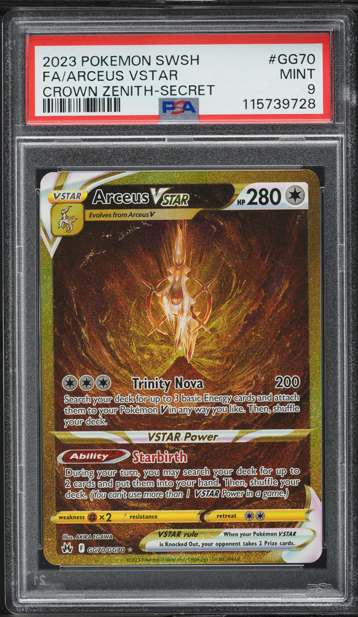 2023 Pokemon SWSH Crown Zenith Secret Gold Rare Arceus VSTAR #GG70