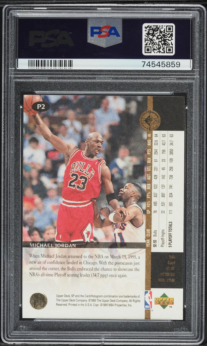 1994 SP Championship Playoff Heroes Michael Jordan #P2 PSA 10 GEM MINT