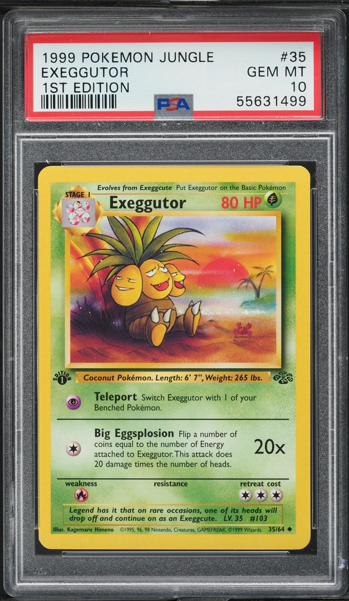1999 Pokemon Jungle 1st Edition Exeggutor #35 PSA 10 GEM MINT