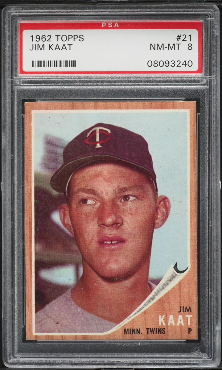 1962 Topps Jim Kaat #21 PSA 8 NM-MT