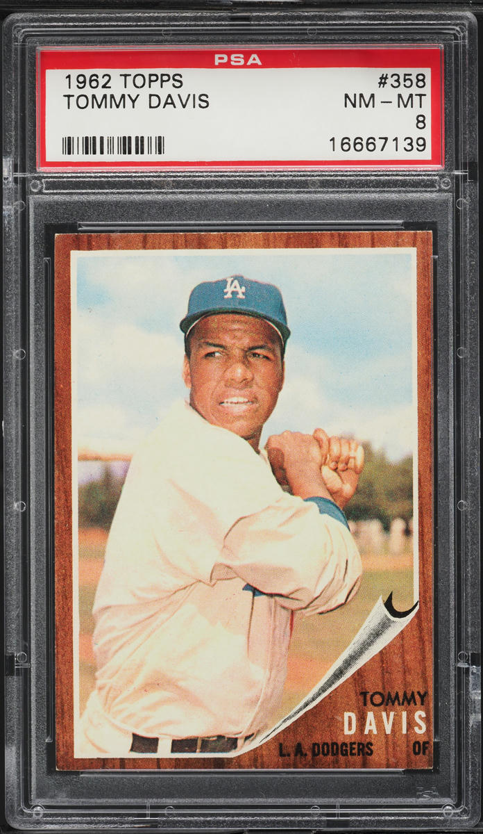 1962 Topps Tommy Davis #358 PSA 8 NM-MT